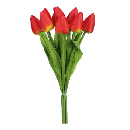 Tulipán - umělá kytice, 7 květů, barva oranžová Tulipán - umělá kytice, 7 květů, barva oranžová