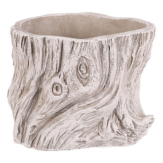 Obal na květiny - beton, pařízek, vel. L, šedo-bílý Obal na květiny - beton, pařízek, vel. L, šedo-bílý