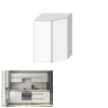Skříňka horní rohová, bílý vysoký lesk HG, LINE WHITE