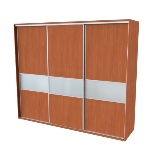 NÁBYTEK MIKULÍK s.r.o. FLEXI 3 - šatní skříň dveře dělené sklem matelux, 240/260/280/300 x 220/240cm Šířka: 300cm, Výška: 240cm, Dekor: olše