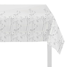 Ubrus - motiv lučních květů, 100% polyester, 130 x 160 cm, bílý Ubrus - motiv lučních květů, 100% polyester, 130 x 160 cm, bílý