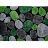 Koberec, zelená / šedá / černá, 100x140, PEBBLE TYP 1