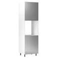 Potravinová skříňka, bílá / šedá extra vysoký lesk, pravá, AURORA D60P