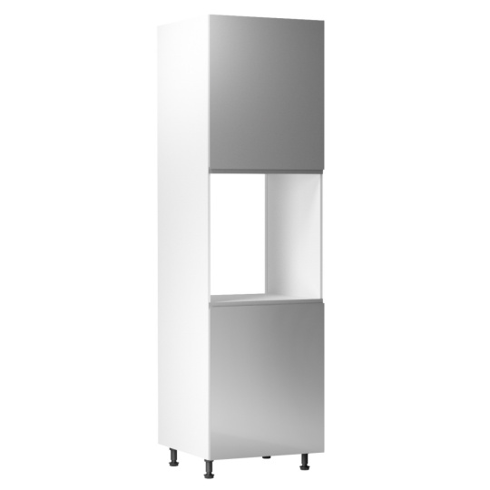 Potravinová skříňka, bílá / šedá extra vysoký lesk, pravá, AURORA D60P Potravinová skříňka, bílá / šedá extra vysoký lesk, pravá, AURORA D60P