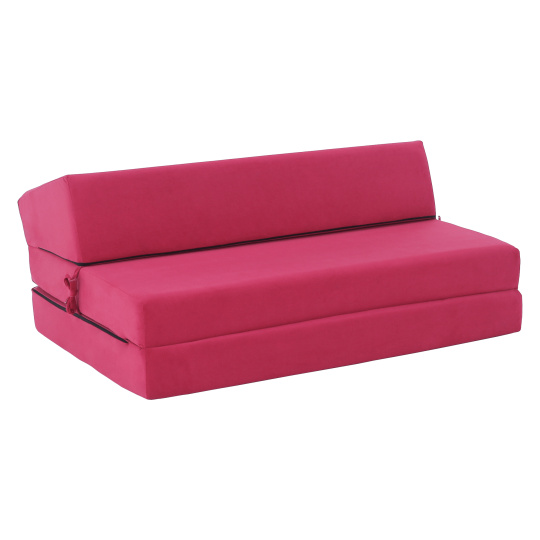 Skládací matrace/křeslo, 2v1, růžová magenta, VEDIS