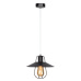 Visící lampa, černá/kov, TINAN