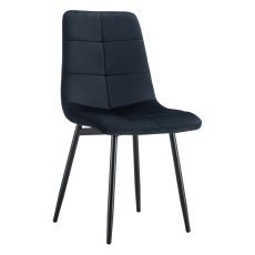 Jídelní židle, černá Velvet látka/kov, DAMIA TYP 1