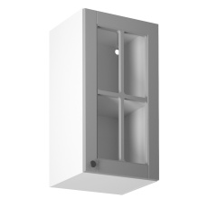 Horní skříňka, bílá / šedá matná, univerzální, LAYLA G40S Horní skříňka, bílá / šedá matná, univerzální, LAYLA G40S