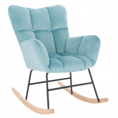 Designové houpací křeslo, neomint, látka, KEMARO Designové houpací křeslo, neomint, látka, KEMARO