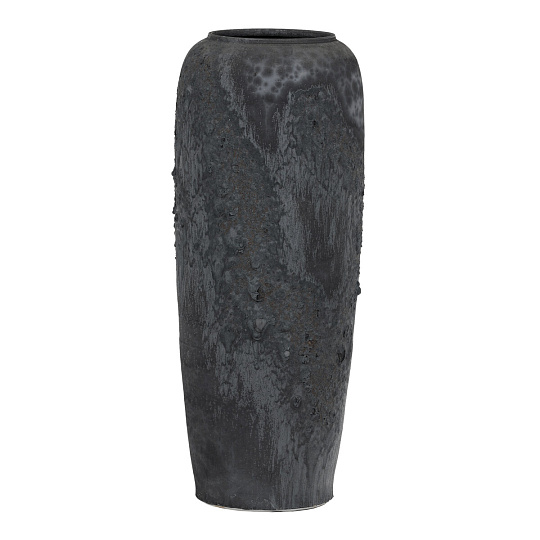 Váza keramická - výška 90 cm, tmavě šedá