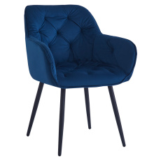 Designové křeslo, modrá Velvet látka, FEDRIS NEW Designové křeslo, modrá Velvet látka, FEDRIS NEW