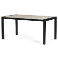 Zahradní stůl 160x90cm, hliník, polywood, černá, AZT-S1514 BK