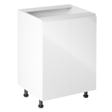 Spodní skříňka, bílá / bílá extra vysoký lesk, AURORA D602F Spodní skříňka, bílá / bílá extra vysoký lesk, AURORA D602F