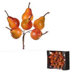 Hrušky na drátku - umělé, oranžové, cena za balení (36 ks) Hrušky na drátku - umělé, oranžové, cena za balení (36 ks)