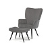 Relaxační křeslo, šedá, manšestrová látka, AK-L7285 GREY6