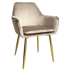 Jídelní křeslo, šedohnědá taupe Velvet látka/gold chrom-zlatý, ADLAR Jídelní křeslo, šedohnědá taupe Velvet látka/gold chrom-zlatý, ADLAR