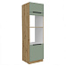 Vysoká skříňka na troubu a mikrovlnou troubu, aquamarine/dub artisan, ARSANY 60 DPM-210 2F