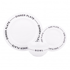 TEMPO-KONDELA LAUREL, jídelní souprava, set 12 ks, porcelán TEMPO-KONDELA LAUREL, jídelní souprava, set 12 ks, porcelán