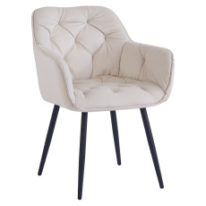 Designové křeslo, béžová Velvet látka, FEDRIS NEW Designové křeslo, béžová Velvet látka, FEDRIS NEW