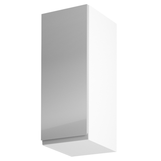 Horní skříňka, bílá / šedý extra vysoký lesk, levá, AURORA G30 Horní skříňka, bílá / šedý extra vysoký lesk, levá, AURORA G30