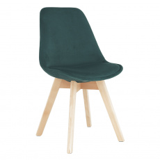 Židle, emerald Velvet látka/buk, LORITA Židle, emerald Velvet látka/buk, LORITA