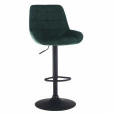 Barová židle, tmavozelená Velvet látka, CHIRO NEW