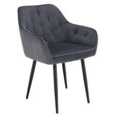 Designové křeslo, šedá Velvet látka, VERIO Designové křeslo, šedá Velvet látka, VERIO
