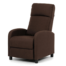 Polohovací křeslo, hnědá, látka, TV-W3397 BR2