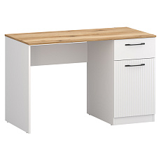 PC stůl, bílá/dub evoke, VELIS 1D1S/120 PC stůl, bílá/dub evoke, VELIS 1D1S/120