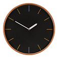 Hodiny nástěnné - pr. 32 cm, MDF a dřevěný rám, černé