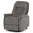 Polohovací křeslo, elektrické zabudované ovládání, šedá, látka, TV-Q8575 GREY2