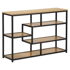 Regál, černá/dub, BILOTE NEW TYP 2 Regál, černá/dub, BILOTE NEW TYP 2