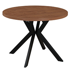 Jídelní rozkládací stůl, dub tmavý/černá, 100-250x75,5 cm, LUKOS