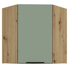 Horní rohová skříňka, aquamarine/dub artisan, ARSANY 60x60 GN-72 1F