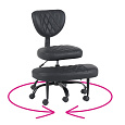 Ergonomická klekačka, černá ekokůže/černá, SAMER