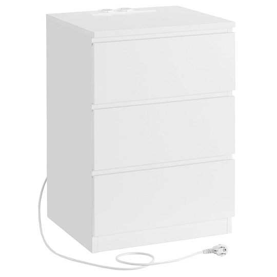 Noční stolek 40x35x59cm, mdf, bílá, ANT-E1161 WT Noční stolek 40x35x59cm, mdf, bílá, ANT-E1161 WT
