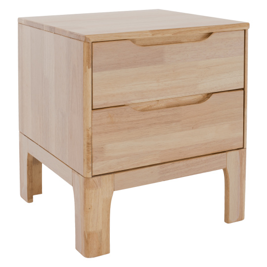 Noční stolek, masivní dřevo, přírodní, FERB