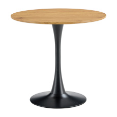 Jídelní stůl, dub/černá, průměr 80 cm, REVENTON NEW Jídelní stůl, dub/černá, průměr 80 cm, REVENTON NEW