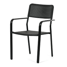 Zahradní židle, kov, plast, černá, AZC-H1021 BK Zahradní židle, kov, plast, černá, AZC-H1021 BK