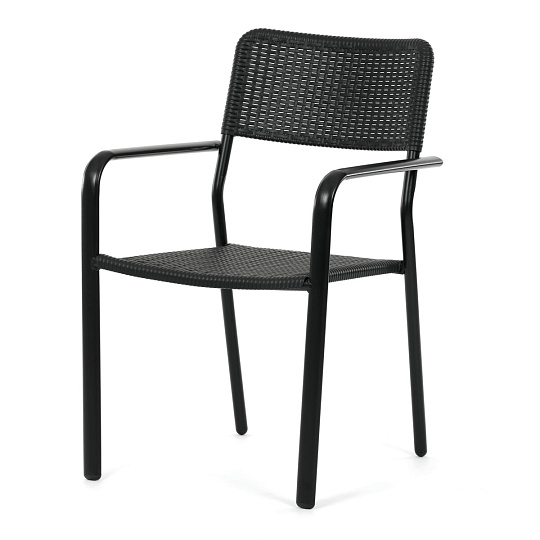 Zahradní židle, kov, plast, černá, AZC-H1021 BK Zahradní židle, kov, plast, černá, AZC-H1021 BK