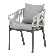 Zahradní židle, kov, polyratan, šedá, AZC-S1430 GREY Zahradní židle, kov, polyratan, šedá, AZC-S1430 GREY