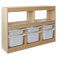 Organizér s úložnými boxy, dub/bílá, TRIVIX