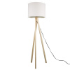 Stojací lampa, bílá / přírodní dřevo, LILA TYP 6