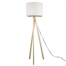 Stojací lampa, bílá / přírodní dřevo, LILA TYP 6 Stojací lampa, bílá / přírodní dřevo, LILA TYP 6