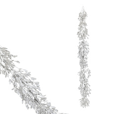 Girlanda - 190 cm, jmelí s bobulemi, barva bílá