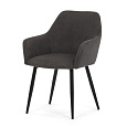 Jídelní židle, šedá, manšestrová látka, DCH-V4009 GREY6