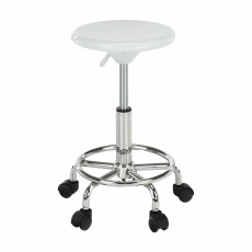 Židle, bílá/chrom, MABEL 4 NEW