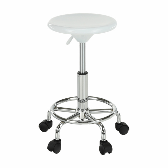 Židle, bílá/chrom, MABEL 4 NEW