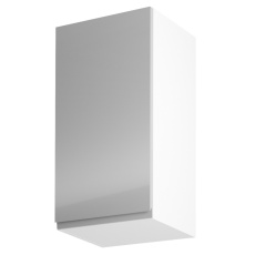 Horní skříňka, bílá / šedý extra vysoký lesk, levá, AURORA G40 Horní skříňka, bílá / šedý extra vysoký lesk, levá, AURORA G40