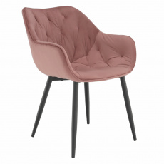 Designové křeslo, růžová Velvet látka, FEDRIS Designové křeslo, růžová Velvet látka, FEDRIS